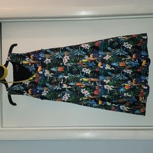 Smashed Lemon tropical print dress with belt  US 10